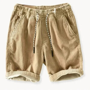 Men's Tan Corduroy Shorts